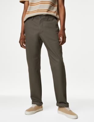

Mens M&S Collection Regular Fit Stretch Chinos - Dark Brown Mix, Dark Brown Mix