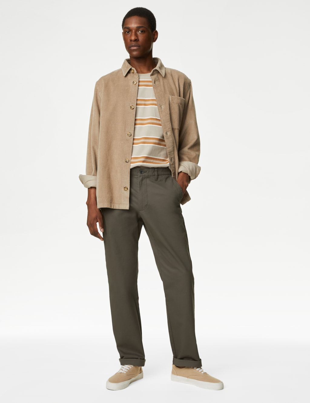 Regular Fit Stretch Chinos image 3