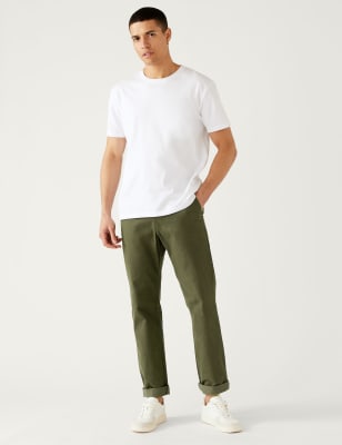 

Mens M&S Collection Regular Fit Stretch Chinos - Medium Khaki, Medium Khaki