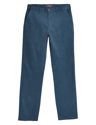 

Mens M&S Collection Regular Fit Stretch Chinos - Medium Indigo, Medium Indigo