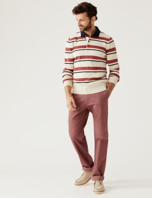 

Mens M&S Collection Regular Fit Stretch Chinos - Dusted Pink, Dusted Pink