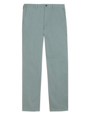 Mens M&S Collection Regular Fit Stretch Chinos - Smokey Blue