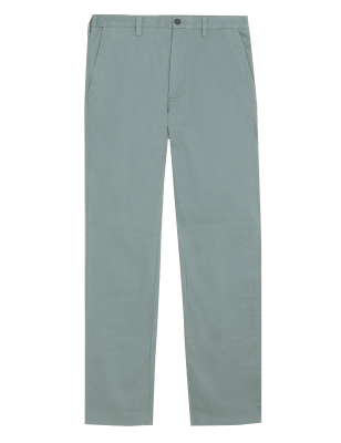 Mens M&S Collection Regular Fit Stretch Chinos - Smokey Blue