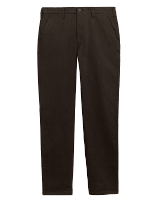 

Mens M&S Collection Chinos in normaler Passform mit Stretchanteil - Dark Oak, Dark Oak