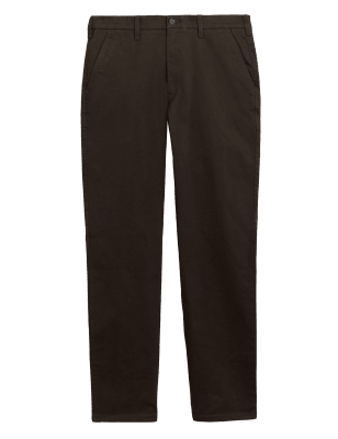 

Mens M&S Collection Regular Fit Stretch Chinos - Dark Oak, Dark Oak