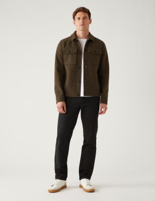 

Mens M&S Collection Regular Fit Stretch Chinos - Black, Black