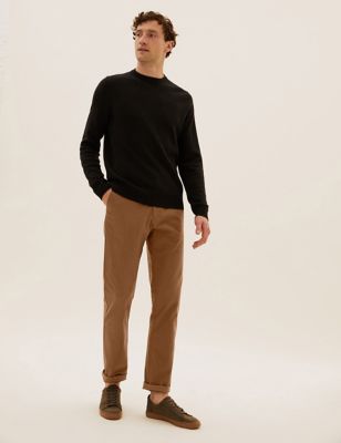 

Mens M&S Collection Regular Fit Stretch Chinos - Rich Brown, Rich Brown