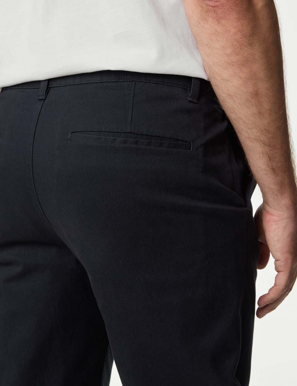 Regular Fit Single Pleat Stretch Chinos image 4
