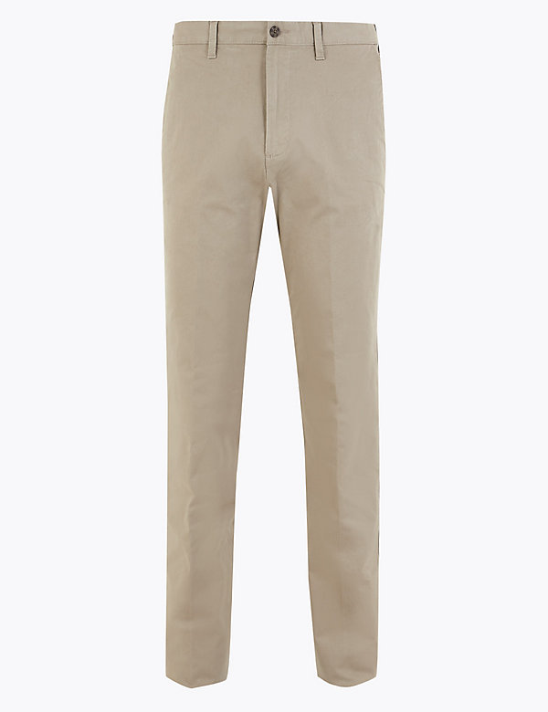 Grandes tailles – Chino coupe standard en tissu extensible - BE