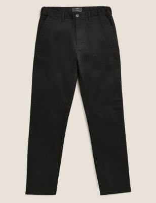 Mens M&S Collection Big & Tall Regular Fit Stretch Chinos - Black Mix, Black Mix