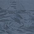 Pure Cotton Printed Cargo Shorts - navy