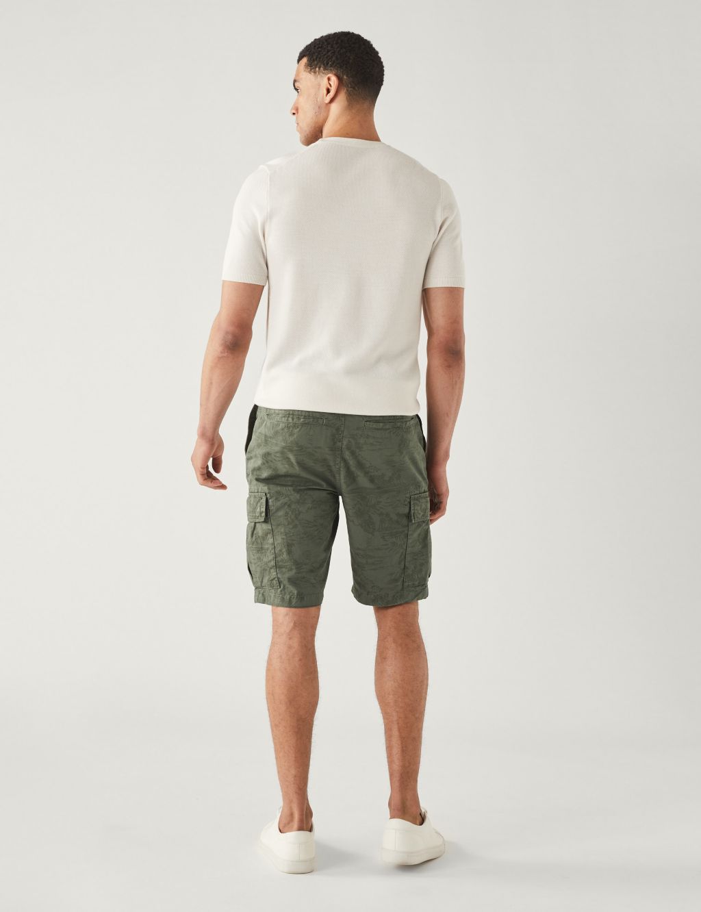 Pure Cotton Printed Cargo Shorts image 4