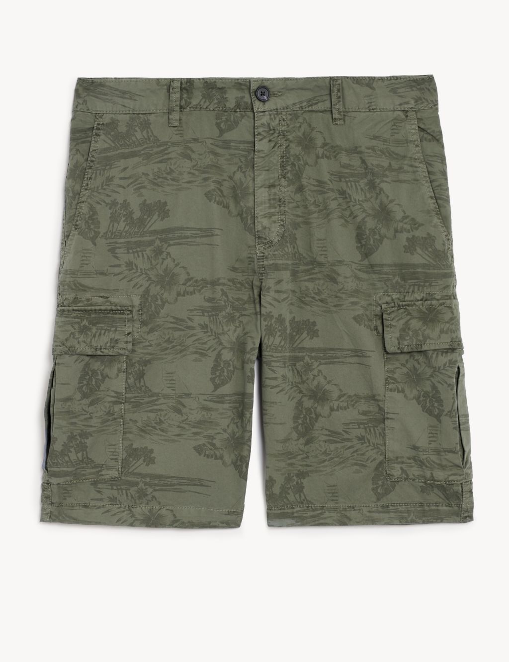 Pure Cotton Printed Cargo Shorts image 2