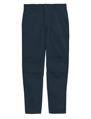 

Mens M&S Collection Gerade geschnittene, leichte Hose mit Stretch - Navy, Navy