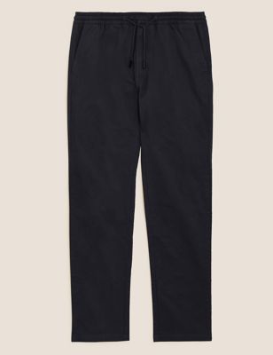 M&S Mens Straight Fit Elasticated Trousers