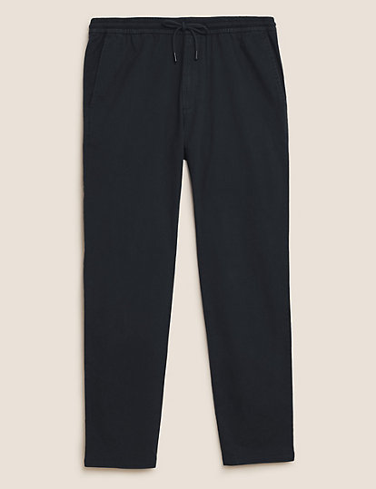 Straight Fit Lightweight Stretch Trousers