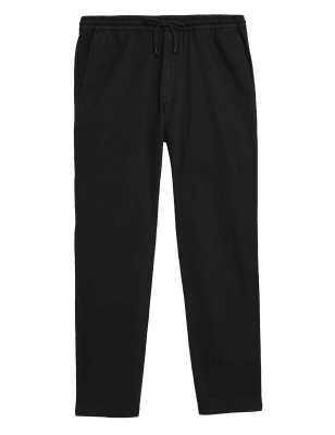 

Mens M&S Collection Straight Fit Lightweight Stretch Trousers - Black, Black