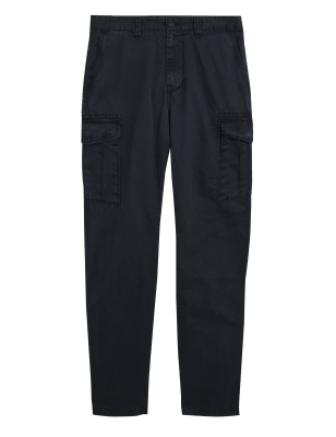 

Mens M&S Collection Straight Fit Lightweight Cargo Trousers - Navy, Navy