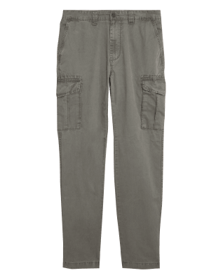 

Mens M&S Collection Gerade geschnittene, leichte Cargohose - Khaki, Khaki