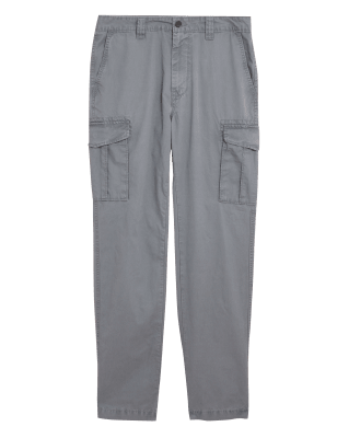 

Mens M&S Collection Straight Fit Lightweight Cargo Trousers - Grey, Grey