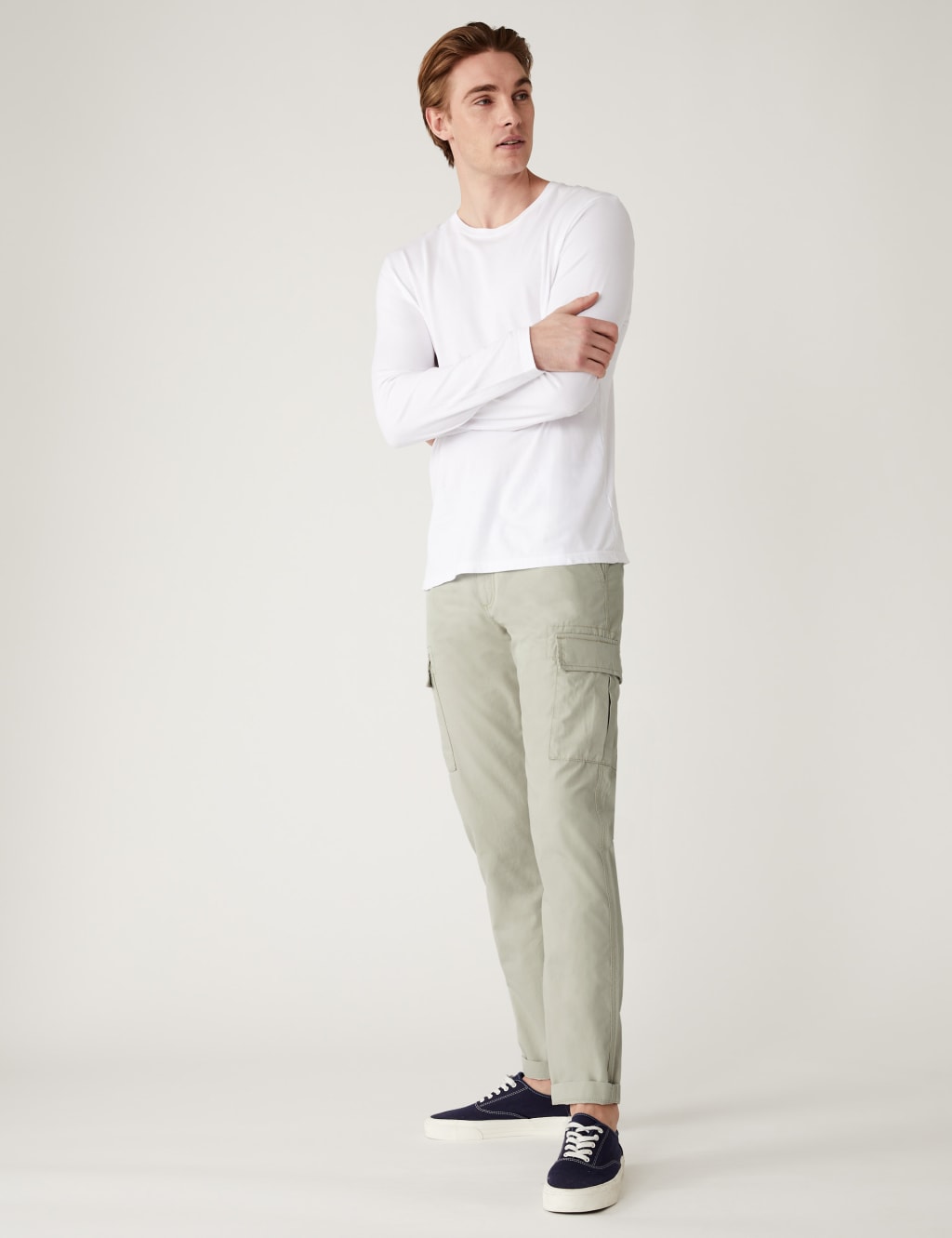 Tapered Fit Lightweight Cargo Trousers image 1