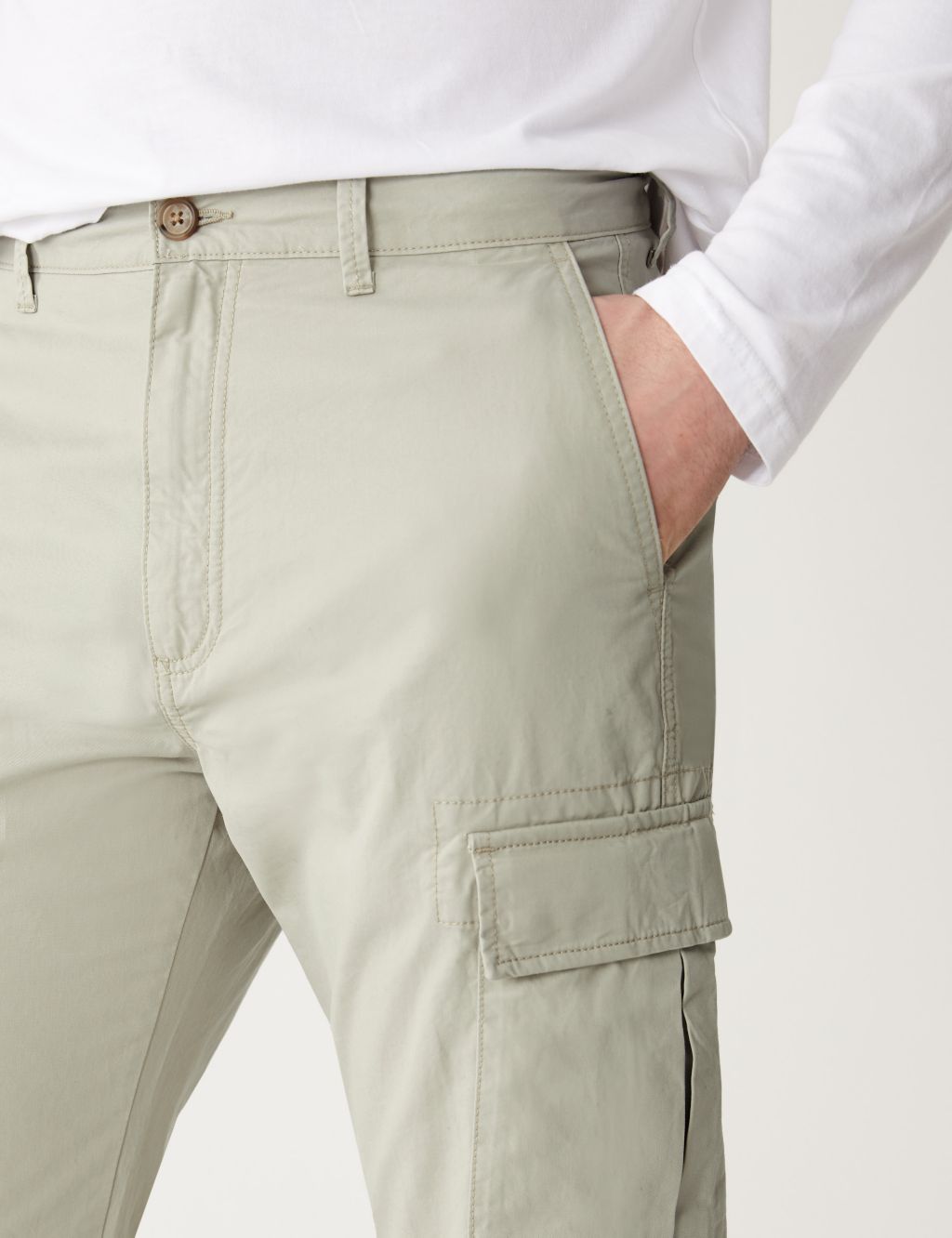 Tapered Fit Lightweight Cargo Trousers image 2