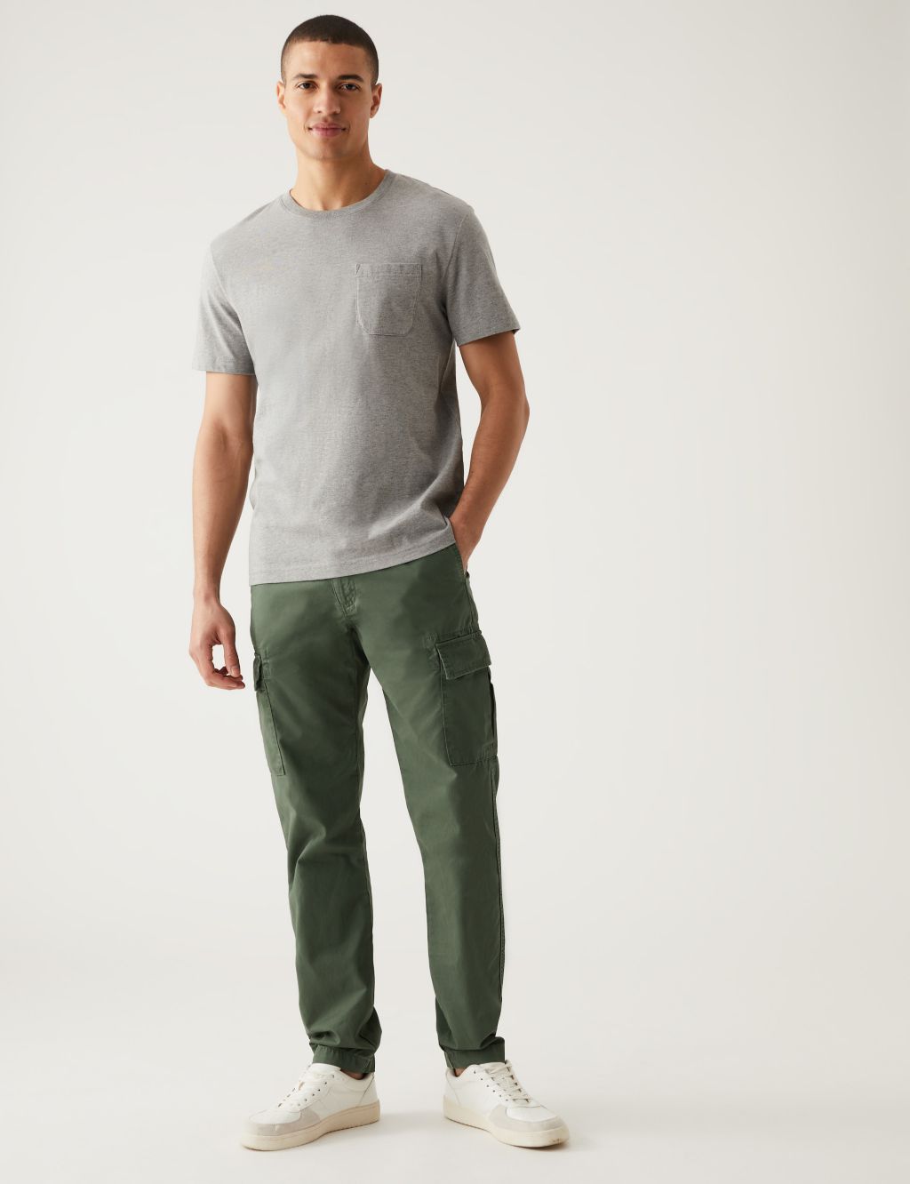 Tapered Fit Lightweight Cargo Trousers image 1