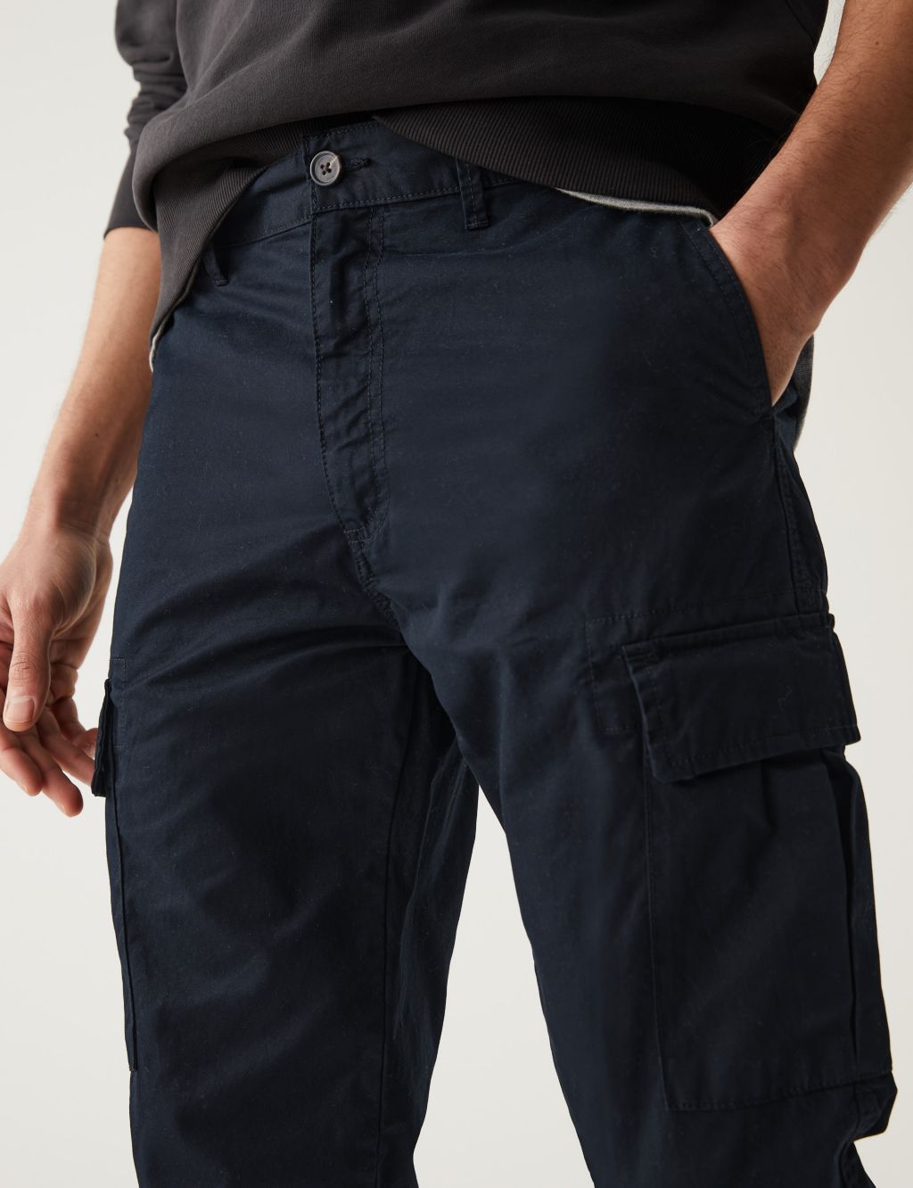 Tapered Fit Lightweight Cargo Trousers image 3