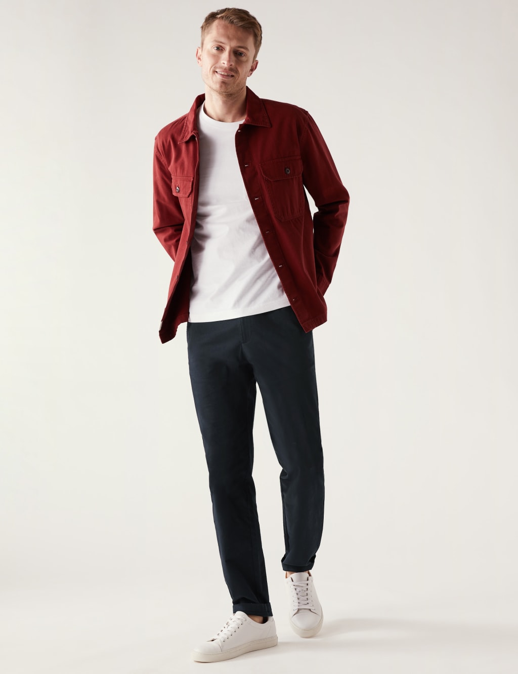 Tapered Fit Elasticated Waist Trousers image 1