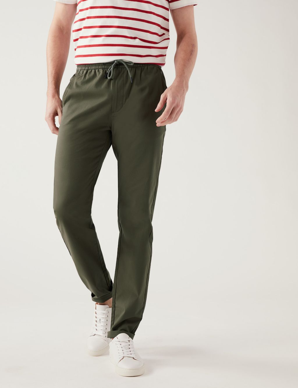 Tapered Fit Elasticated Waist Trousers image 2