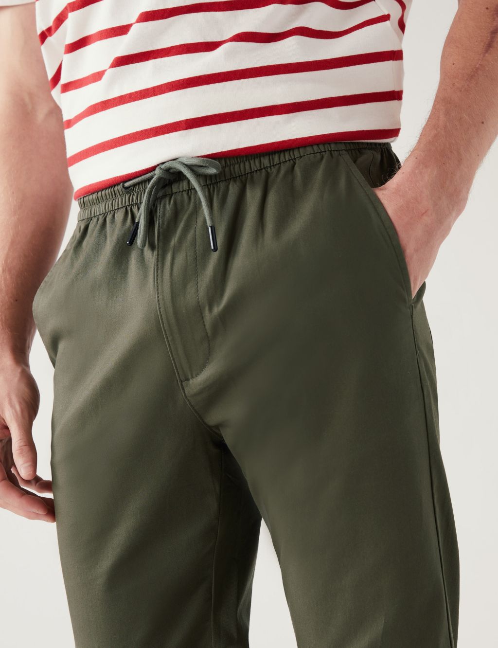 Tapered Fit Elasticated Waist Trousers image 3