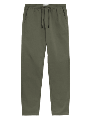 

M&S Collection Pantalón tapered con cinturilla elásticaMens - Khaki, Khaki