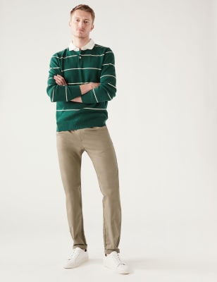 

Mens M&S Collection Schmal zulaufende Hose mit elastischem Bund - Stone, Stone