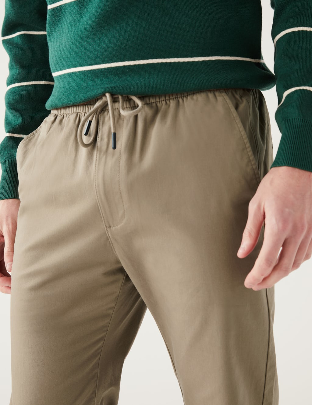 Tapered Fit Elasticated Waist Trousers image 2