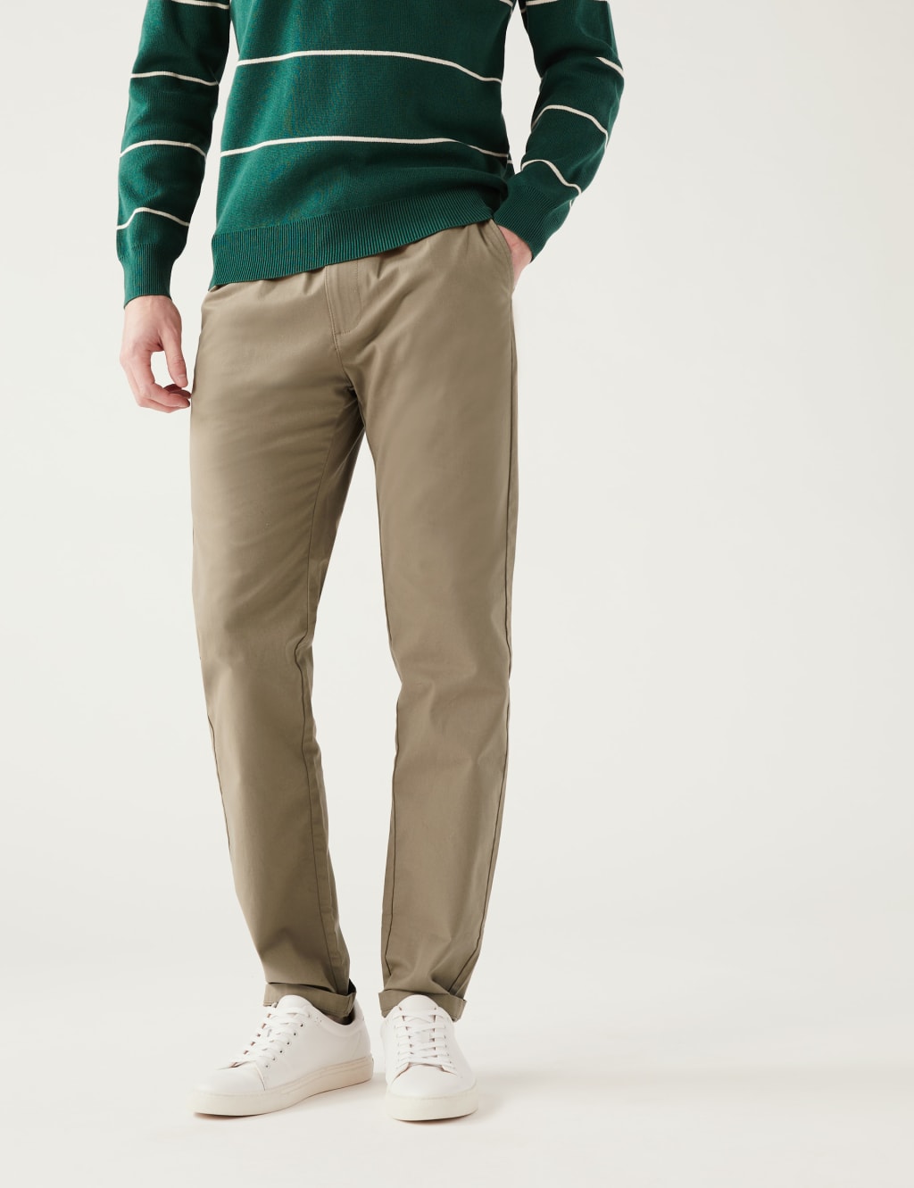 Tapered Fit Elasticated Waist Trousers image 3