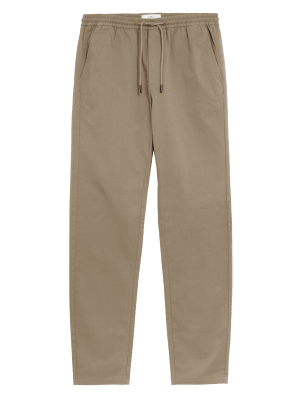 

M&S Collection Pantalón tapered con cinturilla elásticaMens - Stone, Stone