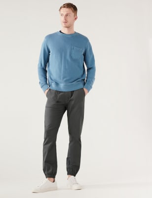 

Mens M&S Collection Schmal geschnittene Jogginghose mit elastischem Bund und Bündchen - Grey, Grey