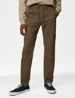 Tapered Fit Woven Stretch Trousers