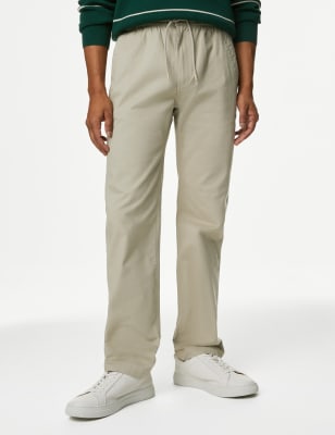 Pantalón tapered elástico con cinturilla elástica - US