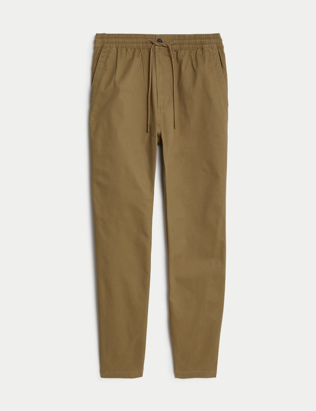Tapered Fit Elasticated Waist Stretch Trousers image 2