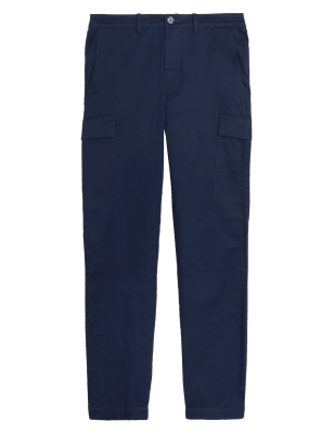 

Mens Autograph Schmal geschnittene Cargo-Hose mit Stretchanteil - Dark Navy, Dark Navy