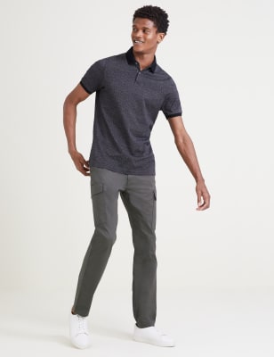 Slim Fit Stretch Cargo Trousers