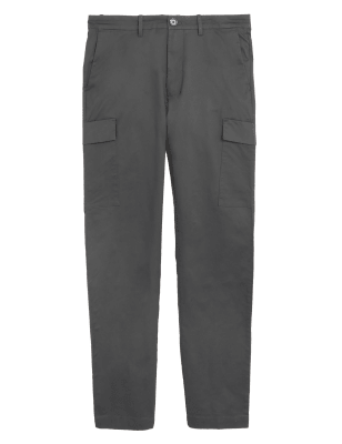 

Mens Autograph Slim Fit Stretch Cargo Trousers - Charcoal, Charcoal