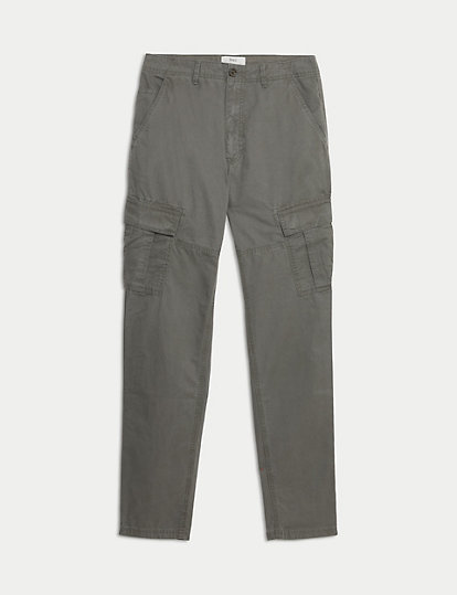 Tapered Cotton Trousers