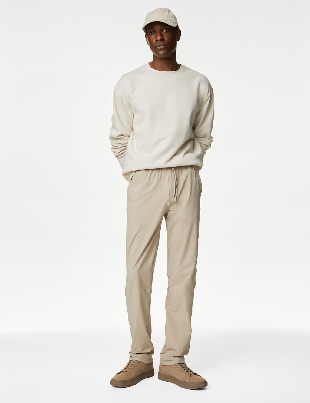 Slim Fit Elasticated Waist Trousers image 3