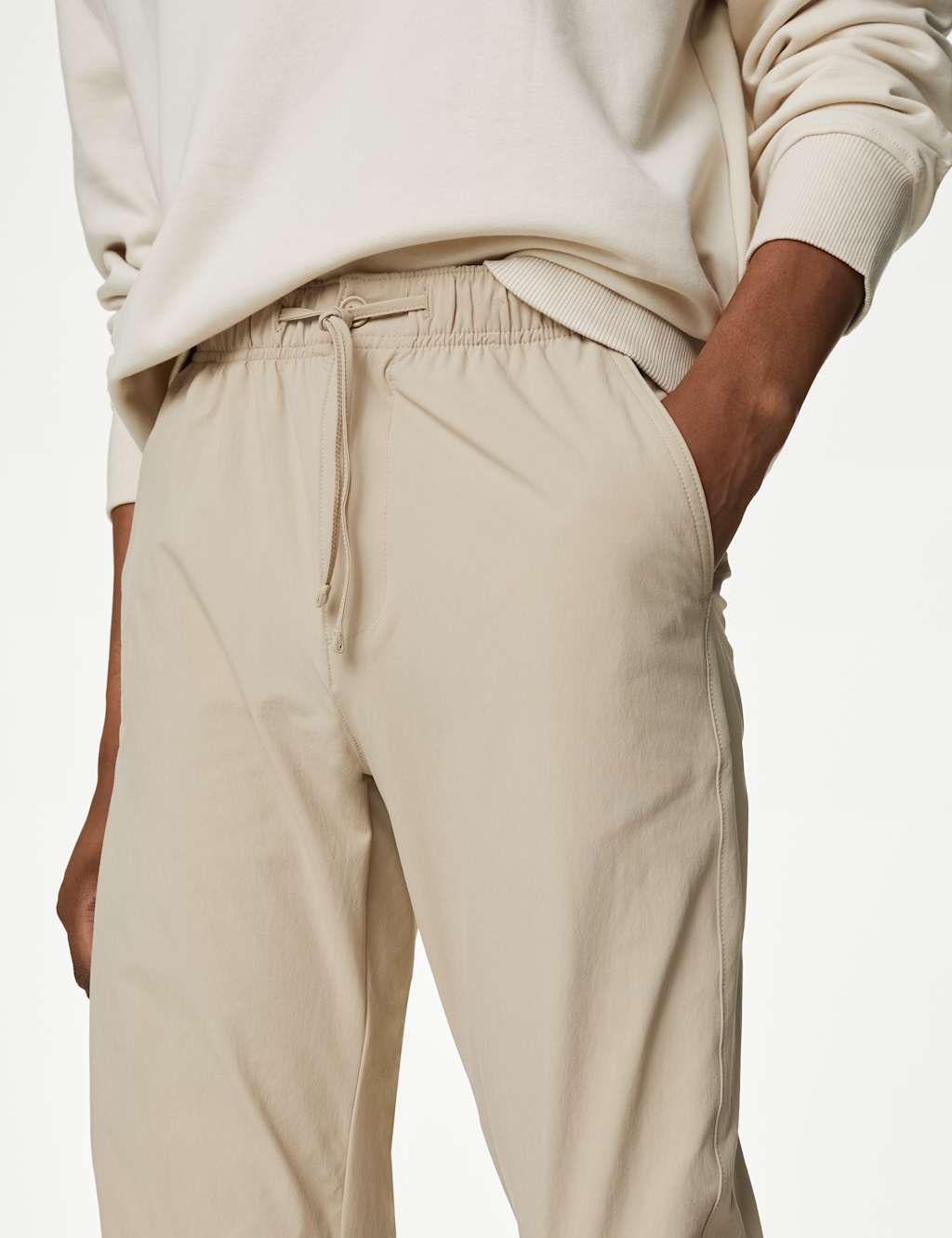 Slim Fit Elasticated Waist Trousers image 4