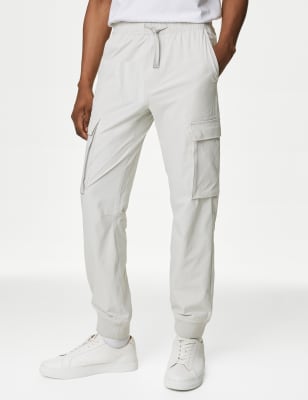 Slim fit store cargo trousers mens