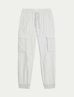 Slim Fit Elasticated Waist Cargo Trousers