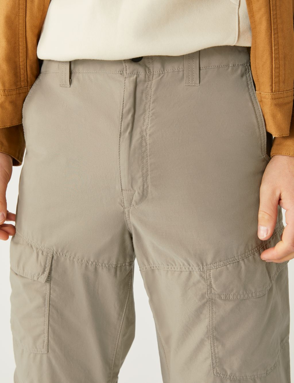Regular Fit Zip Off Trekking Cargo Trousers image 4