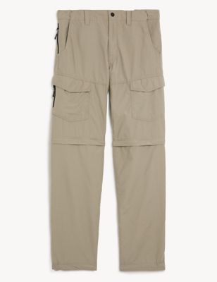 M&S Mens Regular Fit Zip Off Trekking Cargo Trousers